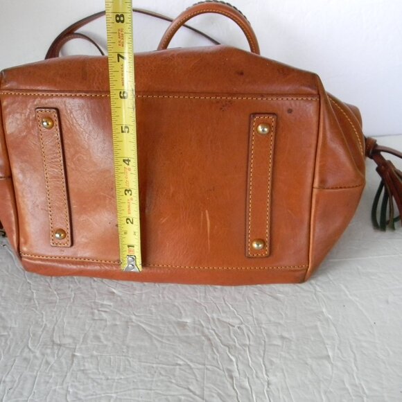 DOONEY & BOURKE FLORENTINE NATURAL TAN LEATHER BUCKLEY BUCKET DRAWSTRING BAG - Picture 10 of 16